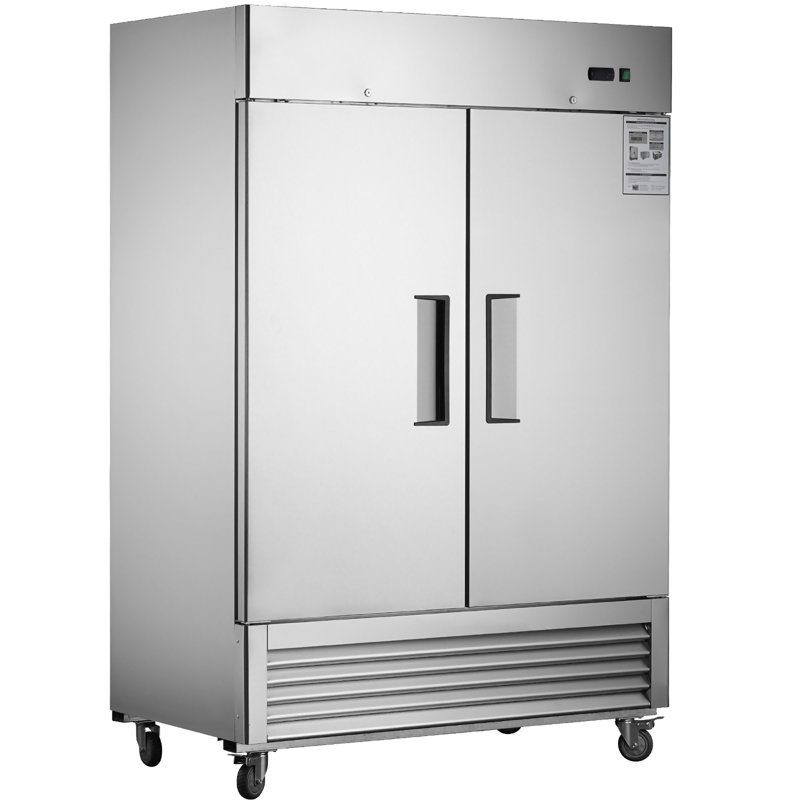 Réfrigérateur commercial de 54 po à 2 sections et 2 portes en acier inoxydable