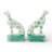 Porcelain Whippet Figurines – Teal Dots (Set of 2)-125969125
