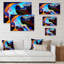 «Colorful Abstract Guitar Vi», reproduction sur toile tendue-1504151390
