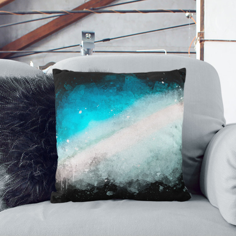 Square Cushion, Black, 40cm H x 40cm W x 15cm D