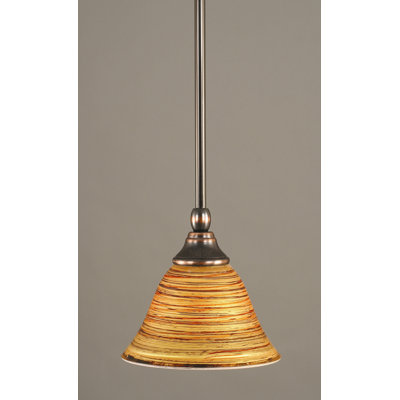 Stem Hung Mini Pendant With 7" Firré Saturn Glass