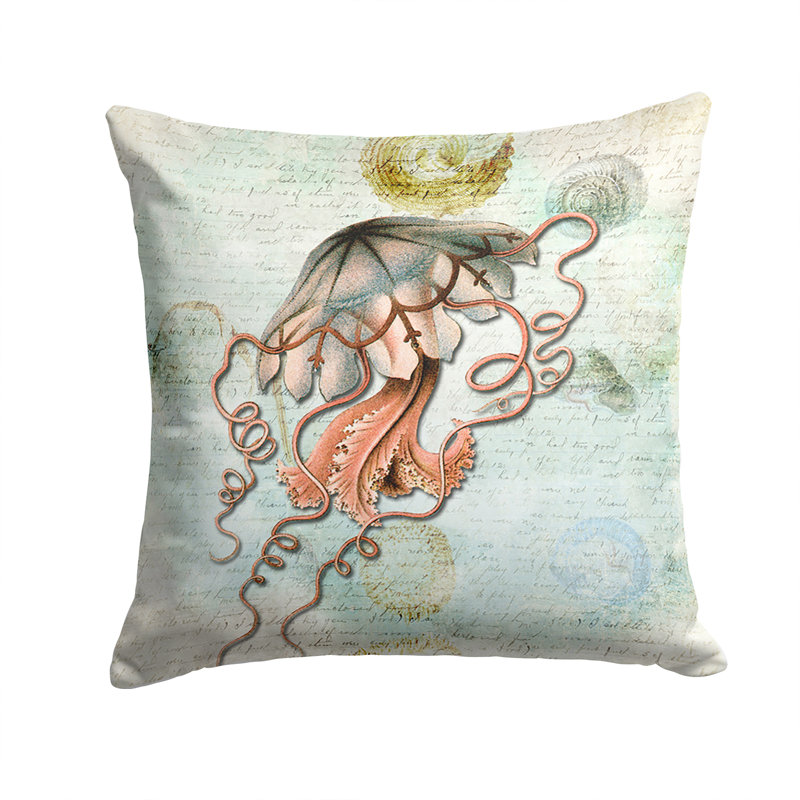 Coussin intérieur/extérieur Jellyfish, H 14 po x l 14 po x P 4 po