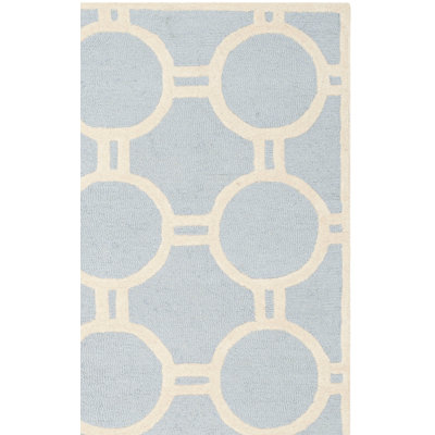 Tapis géométrique en laine touffeté à la main Sanyla Cambridge