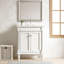 Meuble-lavabo 24 po avec lavabo supérieur, meuble de rangement moderne à 2 niveaux, meuble-lavabo simple, grandes tablettes de rangement-108124912