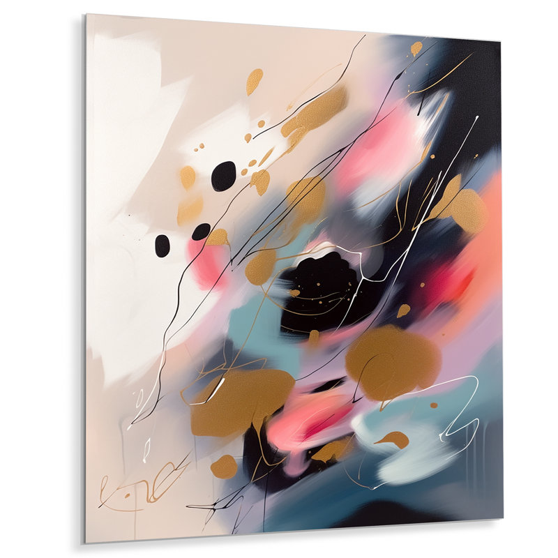 Coup de pinceau, peinture abstraite IV, Rectangle H 20 po x l 12 po x P 1 po