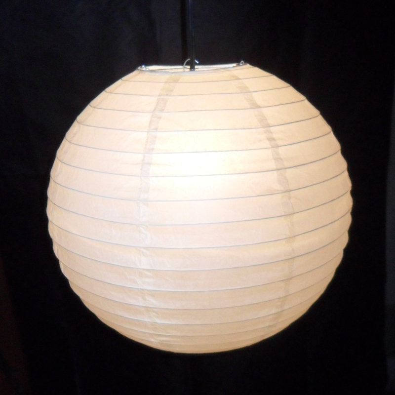 30cm H Paper Round Pendant Shade ( Clip On ), Ivory