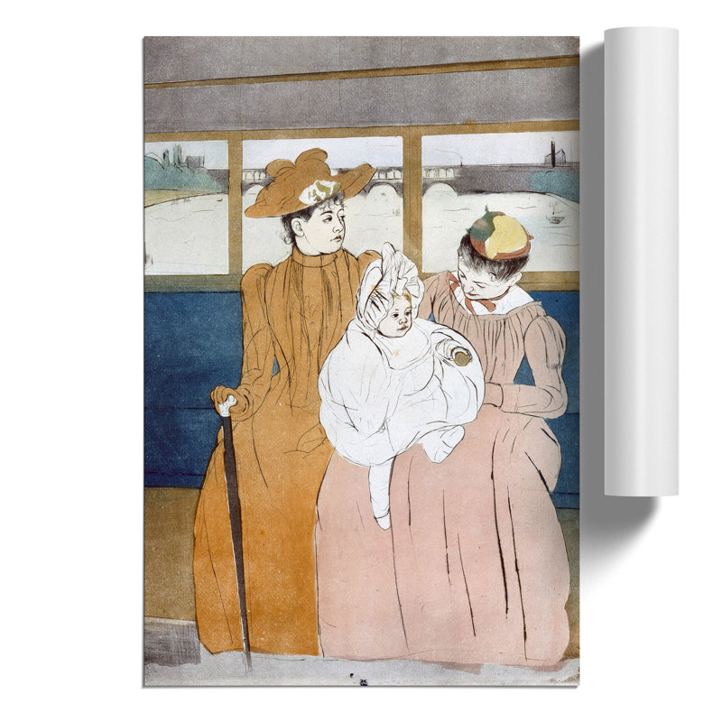 On the River by Mary Cassatt - Unframed Painting, 30cm H x 21cm W x 0.1cm D