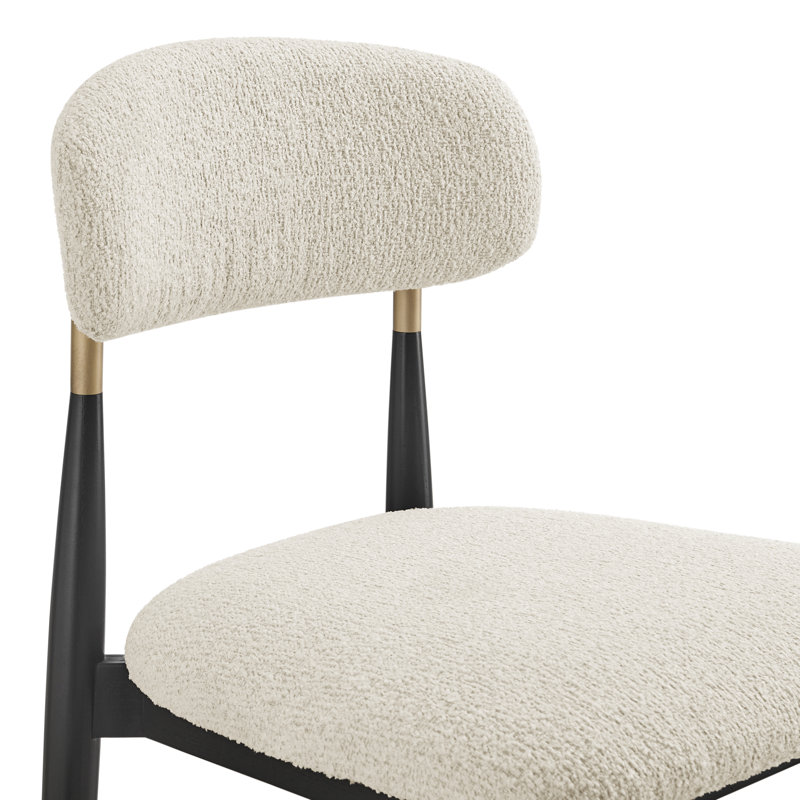 Yeva Fabric Counter Stool, Palladian Beige, Black