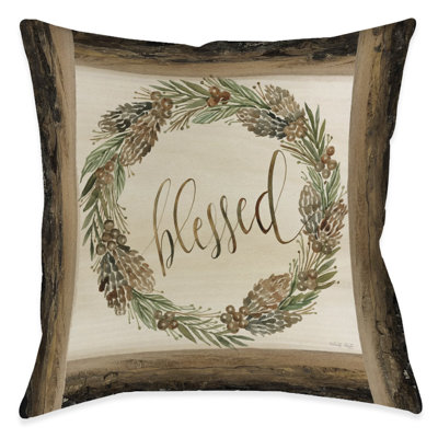 Lodge Harvest Blessed Reversible Throw Pillow
