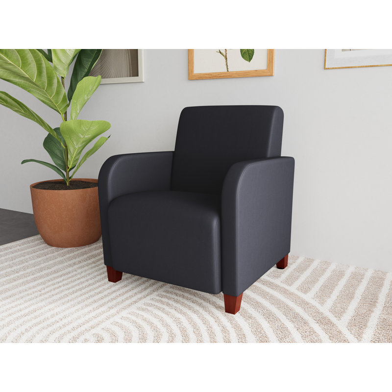 Chaise d'invité de réception Siena, Noir Patriot Plus, Mahogany