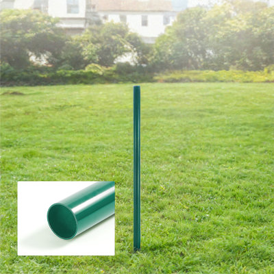 6 FT Green Chain Link Fence Terminal Post, Terminal Post with 2-3/8” Outside Diameter, Chain Link Fence Parts, Hardware, Accessories, Single