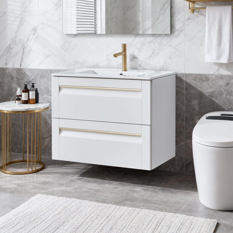 30'' Modern Wall Mounted Single Bathroom Vanity Set