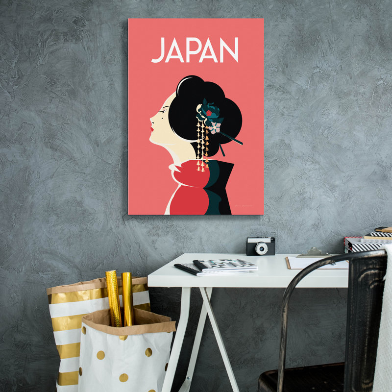 Art mural sur toile Japon par Omar Escalante, 18 po x 26 po