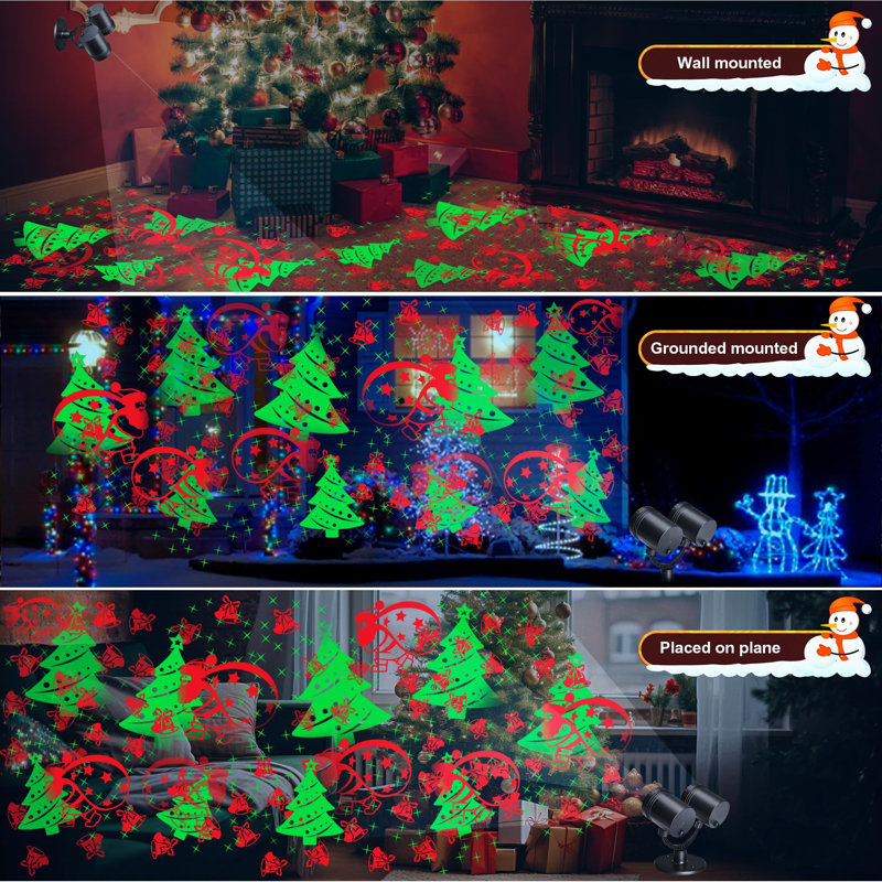 Double Head Dynamic Christmas Projector with Timer