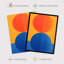 Wall Art Print Tangerine Orbs Abstract Living Room