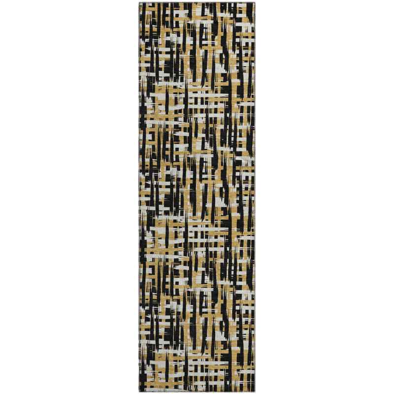 Premium Machine Washable Cossette AMF1060 Lines Rug, Runner 2'3" x 7'6"