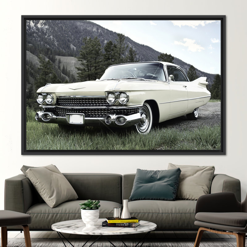 Print on Canvas, 50 cm H x 70 cm W, Black Floater Framed