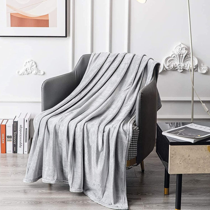 Caulders Canora Grey Blanket, W150 x L200cm, Grey