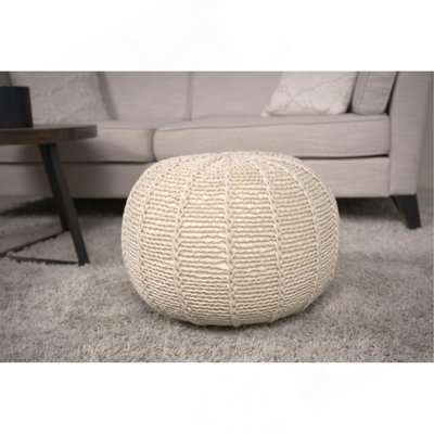 Pouf tricoté en coton