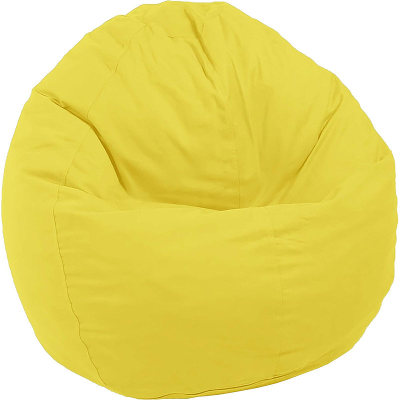 Comfy Cotton Bean Bag Chair | Filled w/Polystyrene Beads & CertiPUR Foam | Perfect for Adults, Teens & Kids