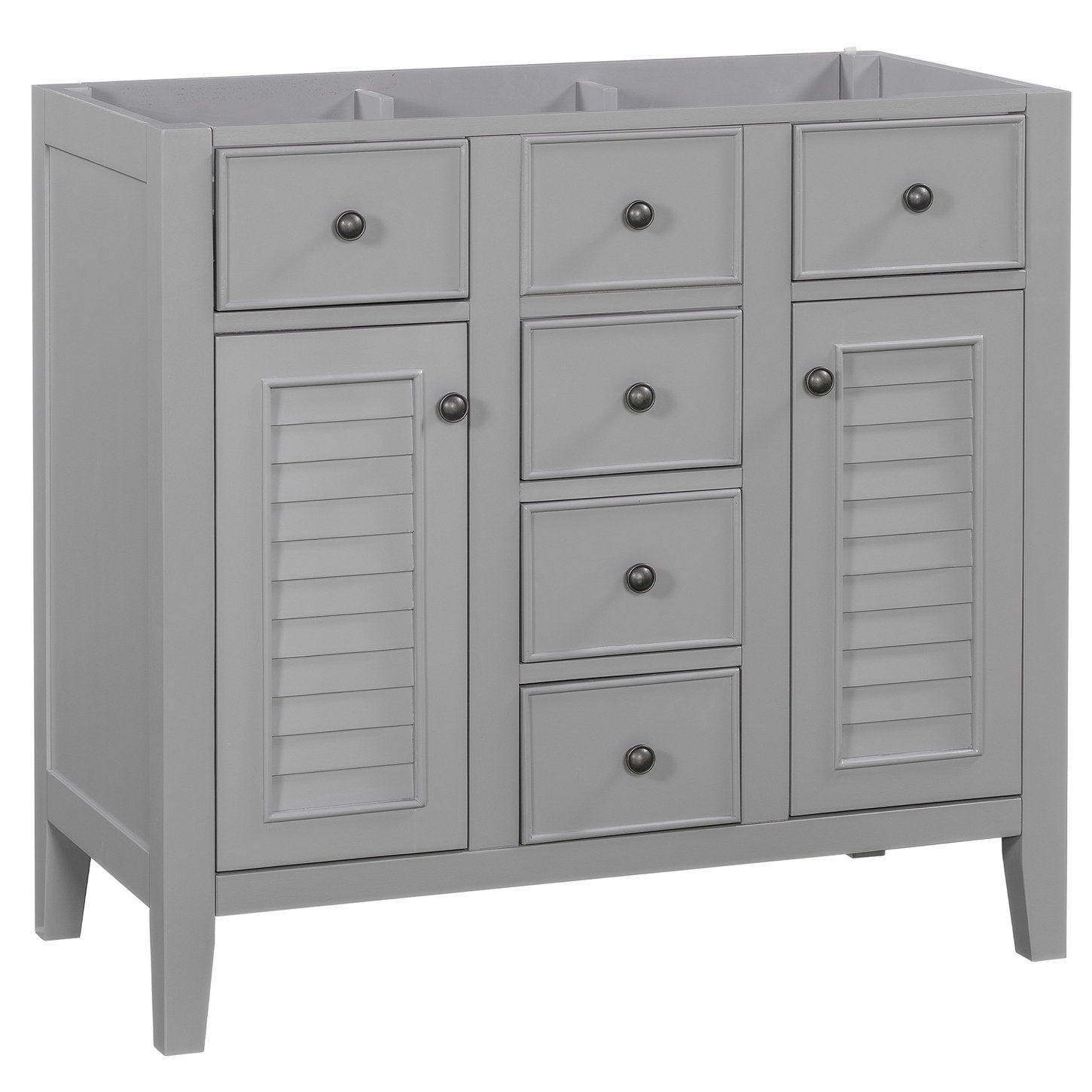 Alcott Hill® Solid Wood Bathroom Vanity Without Sink, Cabinet Base Only ...