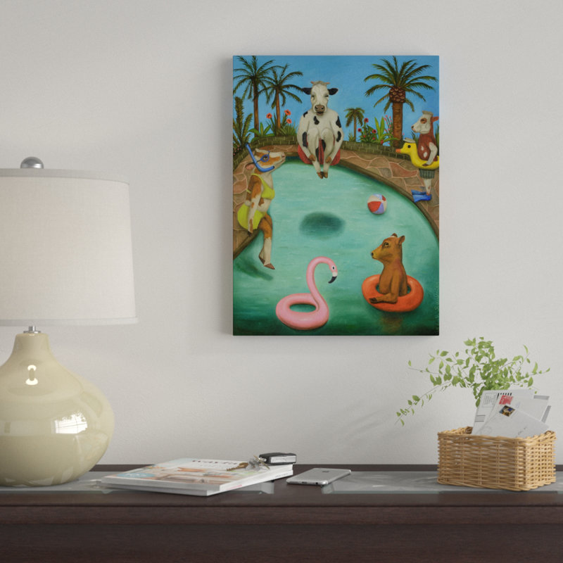 « cowabunga », reproduction sur toile tendue, H 19 po x l 14 po x P 2 po