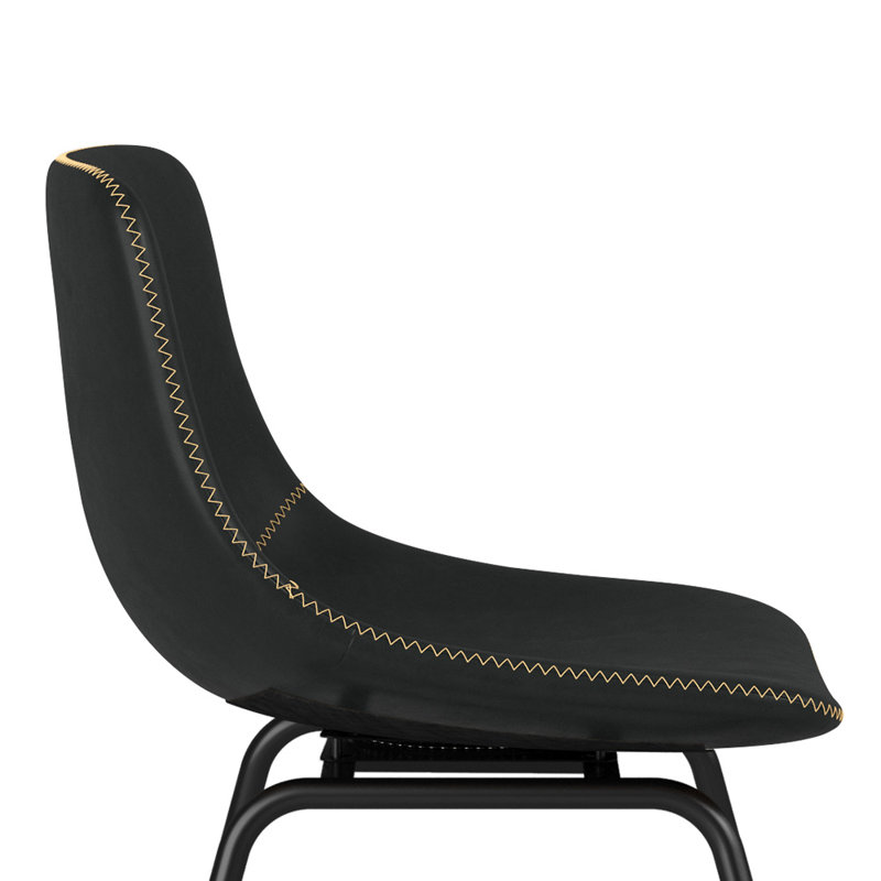 24" Swivel Upholstered Counter & Bar Stools with Full Wraparound Footrest & Sturdy Metal Frame, Black