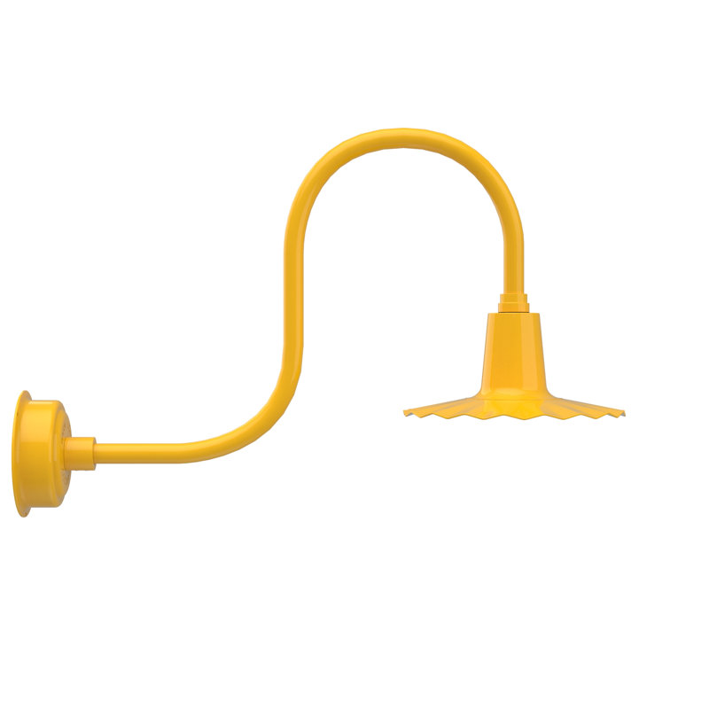 Luminaire de grange d’extérieur à del lris, H 7,5 po x l 12 po x P 12 po, Jaune