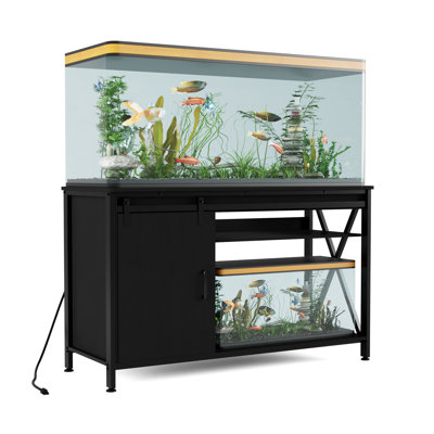 Aquarium Stand For Fish Tank, Tank Stand Table With Power Outlet For Aquarium Kit ,Metal Fish Stand Cabinet With Storage