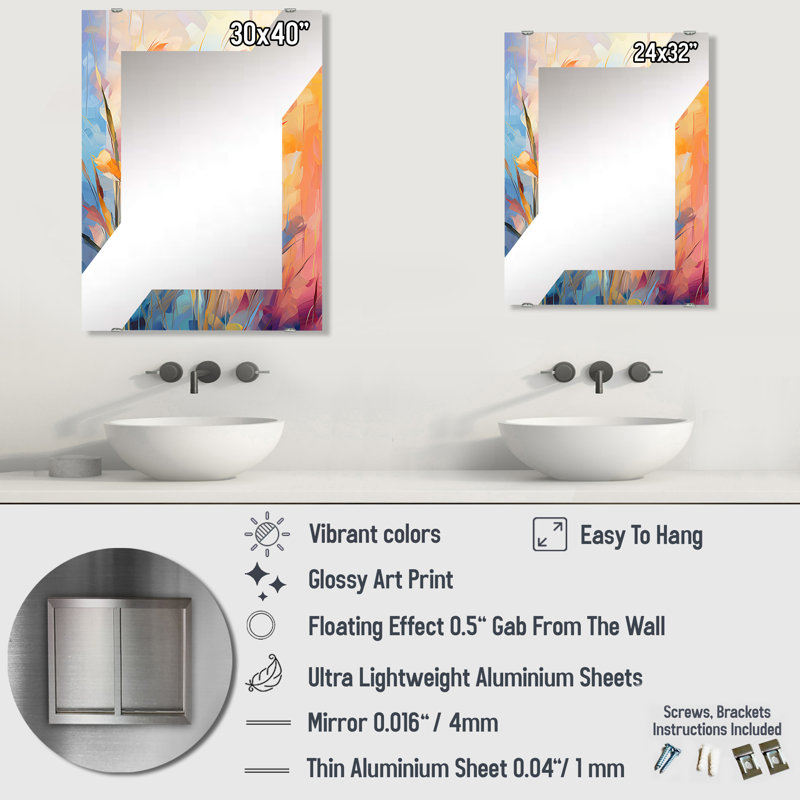 Primeaux - Miroir mural MIR135207, 32 po x 24 po