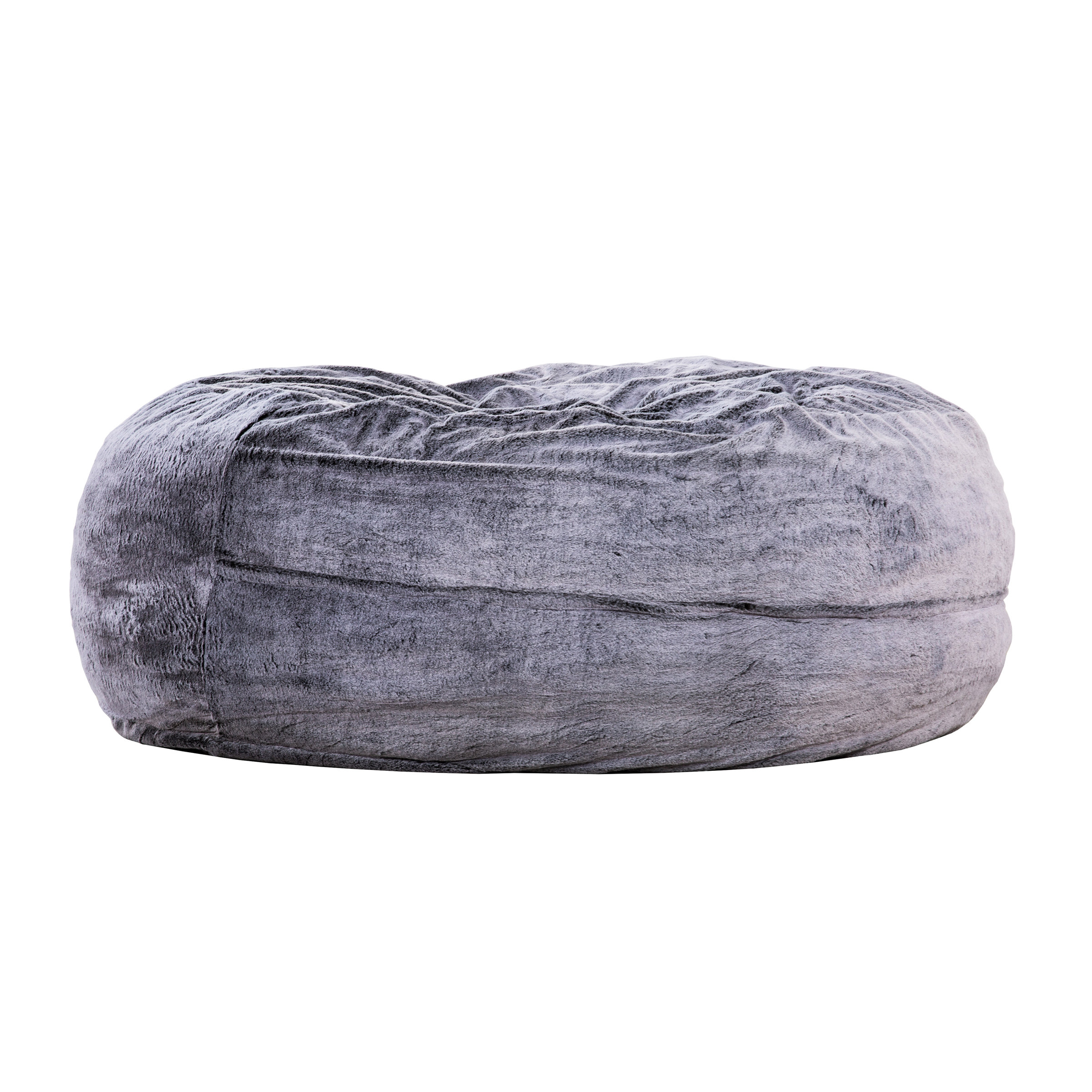 Grey velvet discount bean bag chair