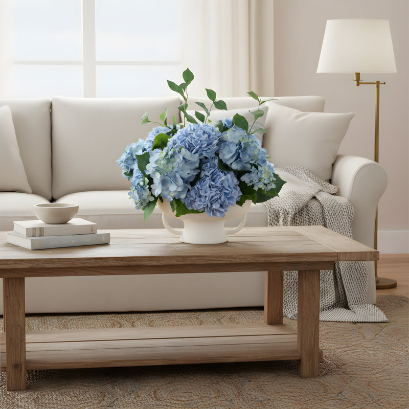 Assorted Hydrangea Centerpiece, Blue