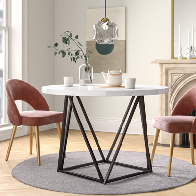 Liosbel Round Metal Base Dining Table