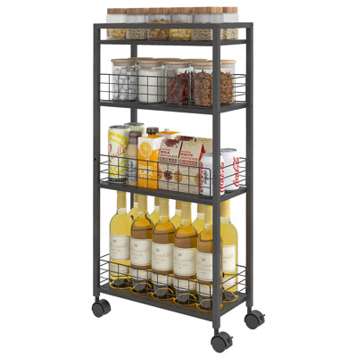 34.25'' H x 17.01'' W Utility Cart with Wheels
