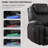 Power Recliner Chair with Heat and Massage, Home Theater Seating with LED Lights/Cup Holders/Side Pocket/USB Port, Reclining Sofa Chair for Living Room-1813515103
