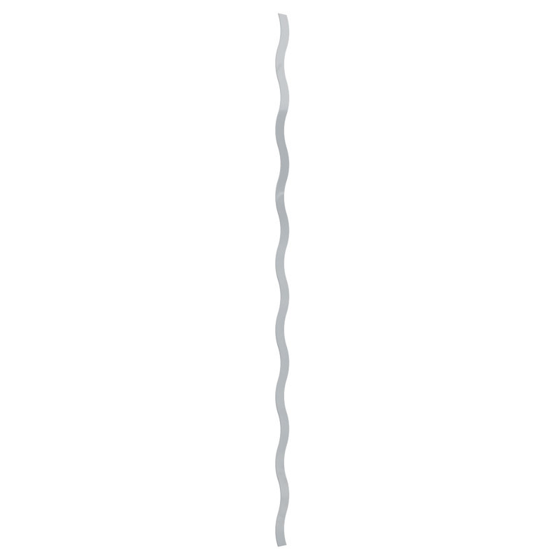 Ensemble de panneau mural décoratif à lattes en acrylique réglable Brazos (paquet de 22), H 94 po x l 3,25 po, Gris