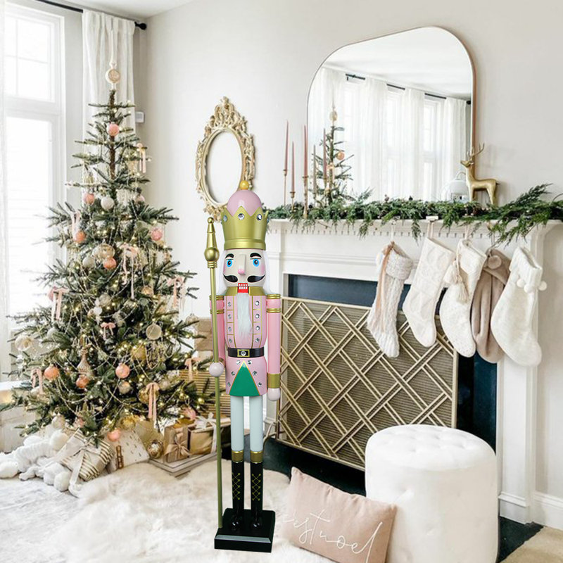 Casse-noisette de Noël 4 pieds rose K16
