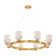 Isla Blanca 8-Light Chandelier in Warm Brass by Breegan Jane