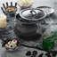 Smith & Clark 4 qt Pre-Seasoned Cast Iron Covered Cauldron with Wire Handle