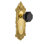 Plaque victorienne avec trou de serrure décoratif et bouton de porte noir Waldorf
