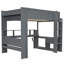 Lit mezzanine en bois avec bureau Wood-689945233