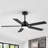 48Inch Black Ceiling Fans With Lights And Remote,48 Inch Ceiling Fan With Adjustable Color Temperature, 6-Speeds Noiseless Revisible Dc Motor For Bedroom, Kitchen, Living Room