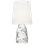 AERIN Lupin 16" Cordless Accent Lamp in Clear Glass with Linen Shade