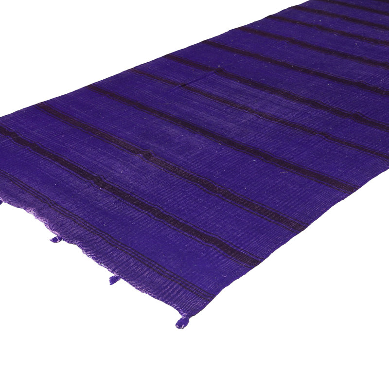 Purple Flatweave Wool Rug - 5'11"" x 11'4""