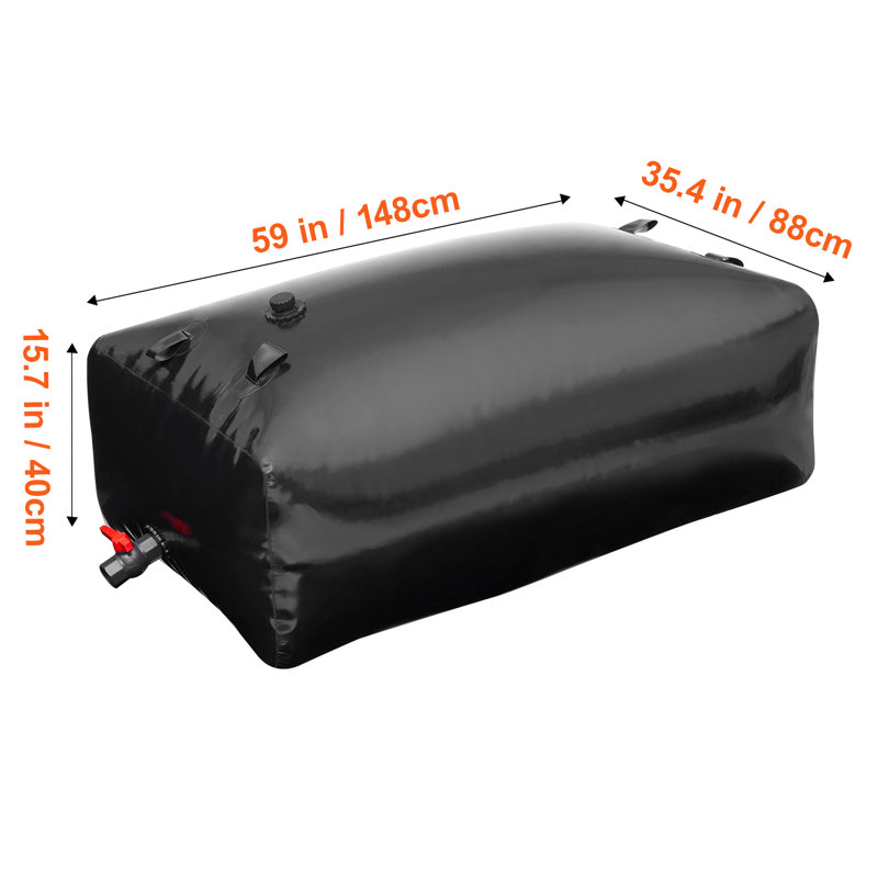 Réservoir d'eau portatif pliable en PVC, 142,65 gallons