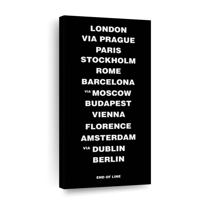 Villes européennes sur toile, H 24 po x l 12 po x P 1,25 po