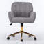 Chaise de bureau, chaise de bureau en poils de lapin artificiels avec base en métal, chaise de bureau pivotante réglable, chaise de coiffeuse-133094938-133094942-133094945