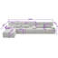 Canapé modulaire avec coussin-815124459
