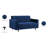 Conn 60" Velvet Square Arm Loveseat-32926679
