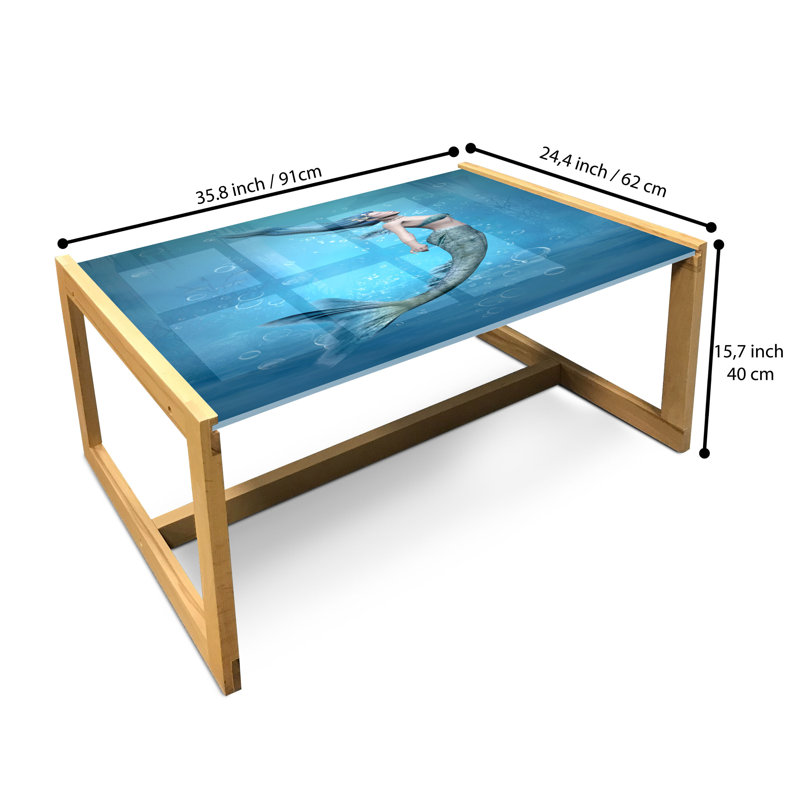 Table basse East East Home, H 15,75 po x L 35,83 po x l 24,4 po